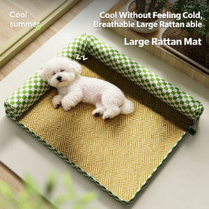 Summer Pet Cooling <b>Mat</b> Small <b>Cat</b> Dog Cane Knitted Nest Ice Sleeping <b>Mat</b> <b>Cool</b> Dog Nest Pet <b>Cat</b> Nest Cross-Border Wholesale - Product Image 5