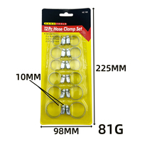Kit de 12 colliers de serrage réglables en acier au carbone, zingués, pour tuyaux d'eau, tubes de carburant, réparation automobile et plomberie