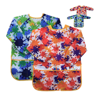 Foska Enfants Imperméable Artiste Peinture Tabliers Enfants Art Smock Tablier À Manches Avec Grande Poche