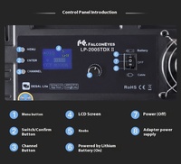 FALCONEYES Panneau LED Tricolore 100W Lumière Douce de Studio Contrôle par Application Conception Portable Alimenté par CC/Batterie pour l'Éclairage de Films et de Télévision