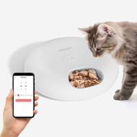 Comedero Automático Inteligente para Mascotas (Perros y Gatos) de 5 kg, con Alimentación para 6 Comidas, WiFi, Doble Fuente de Alimentación y Control Remoto por Aplicación