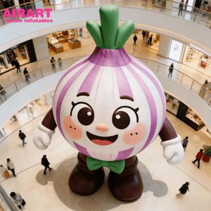 Oignon gonflable amusant en forme de personnage de dessin animé, ballon en forme de bulbe d'<span class=keywords><strong>ail</strong></span> gonflable pour la décoration de l'Expo des légumes - Product Image 3