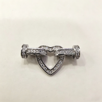 Fabricant de fermoirs de bijoux personnalisés, fermoirs en argent sterling 925 en forme de cœur, fermoirs légers pour bracelets de perles, accessoires de collier de luxe, connecteurs