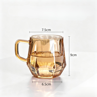2026 JH 280ML Verre à eau et tasse à café hexagonale minimaliste avec poignée pour la maison