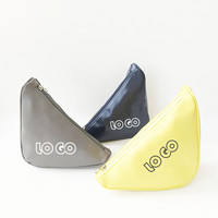 Trousse de Toilette de Voyage Imperméable en PVC et Cuir PU avec Logo Personnalisé, Grande Trousse de Maquillage Triangulaire à Fermeture Éclair, Organisateur de Cosmétiques