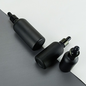 Botella de Vidrio Negro Mate con Gotero de Alta Calidad y Gran Venta, 5ml 10ml 30ml 50ml 100ml, para Envasado de Cosméticos y Cuidado de la Piel - Product Image 2