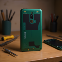 Coque de remplacement pour Redmi 8, couleur verte, matériau ABS