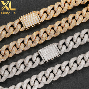 Custom Thick 25mm Miami Cuban Link Chain Ice Out Bling Zircon 18K Gold Plated Custom Length Necklace <b>Mens</b> Hop Jewelry - Product Image 5