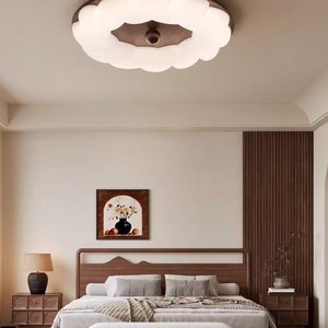Walnut Wood Ceiling Light Led Surface Mounted Eye Friendly Wabi Sabi Style For Bedroom Study Children Room - Product Image 3