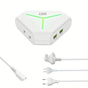 สายชาร์จแบบมีปลั๊ก US/EU/UK รุ่นใหม่ 120W ชาร์จเร็ว USB ที่ชาร์จติดผนัง PD ชาร์จเร็วหลายพอร์ตสำหรับโทรศัพท์มือถือ - Product Image 1