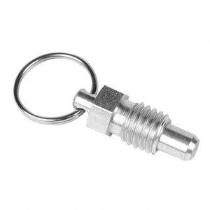 Custom CNC Machined Stainless Steel Auto-<b>Lock</b> Safety Plunger Pull Pin 10-32 <b>Thread</b> 14mm Length - Product Image 4