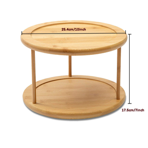 Vente en gros de support à <span class=keywords><strong>épices</strong></span> <span class=keywords><strong>tournant</strong></span> de comptoir en bambou Lazy Susan <span class=keywords><strong>plateau</strong></span> <span class=keywords><strong>tournant</strong></span> <span class=keywords><strong>pour</strong></span> organisateur d'assaisonnement de cuisine - Product Image 3