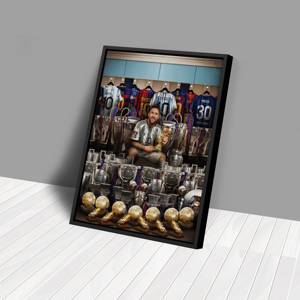 El juego <span class=keywords><strong>de</strong></span> la conquista del <span class=keywords><strong>mundo</strong></span> <span class=keywords><strong>de</strong></span> <span class=keywords><strong>Messi</strong></span> está completo Canvas Wall Art Print Home Decor - Product Image 6