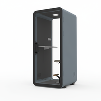 UNIBOOTH Cabines d'intimité insonorisées mobiles pour extérieur, hôtel, salle à manger, salon, en profilé aluminium de précision, durables, design moderne, faciles à assembler