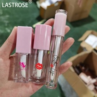 Venta al por Mayor de Tubos Redondos de 6 ml para Brillo Labial, Tubos de Gran Capacidad en Rosa, Blanco y Negro, Tubos de Brillo Labial con Cabezal de Brocha Grande