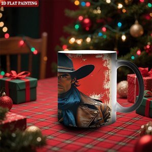 Mug universel toutes saisons, noir givré, 11 oz, en céramique, tasse activée par la chaleur, pour la maison et le bureau - Product Image 2