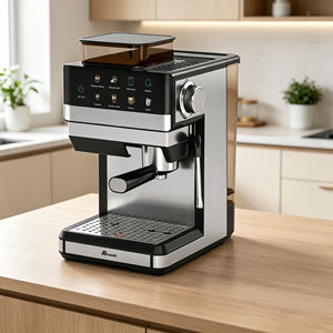 <span class=keywords><strong>Machine</strong></span> à <span class=keywords><strong>café</strong></span> expresso Anbolife 20 bars avec moulin intégré, glissière automatique, contrôle de température PID, thermobloc, cafetière pour la maison - Product Image 5