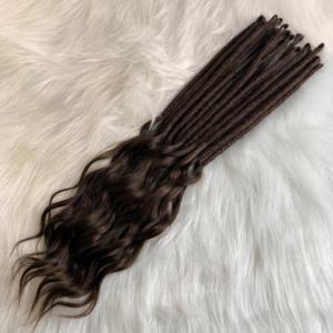 [Jiffy/Hohodreads] Extensions de <span class=keywords><strong>cheveux</strong></span> humains lisses au crochet style sirène, dreadlocks, mèches humaines ondulées, extensions de <span class=keywords><strong>cheveux</strong></span> à pointes lâches – Vente en gros - Product Image 1