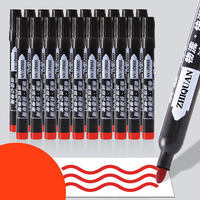Marqueur permanent imperméable à l'encre huileuse noire/bleue/rouge, sans effacement, en gros, avec encre non toxique, bon prix