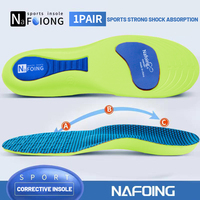 Semelles orthopédiques en mousse à mémoire de forme EVA super douces, soutien de la voûte plantaire, bleues, unisexes, pour pieds plats, tailles 35-46, course à pied