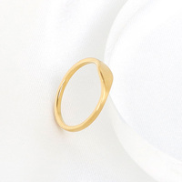 Trendiger Gravierter Siegelring - Gold PVD-Beschichteter Edelstahl Minimalistischer Ring, Wasserfest Nicht Anlaufend