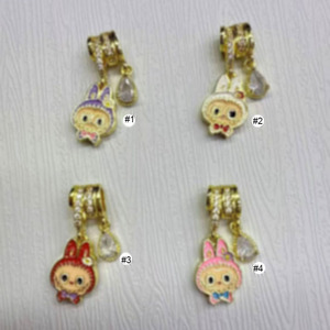 CZ9396 Breloques en émail de personnage de dessin animé Labubu Monster Bunny, fournitures de bijoux <span class=keywords><strong>pour</strong></span> pendentifs de colliers et bracelets DIY - Product Image 3