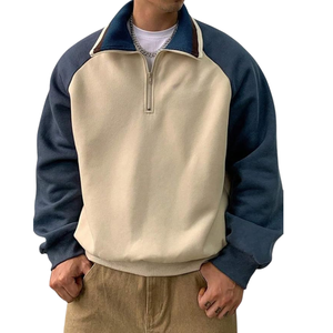 Pull en molleton à col montant coloré pour homme, chaud pour l'hiver, fabrication OEM ODM - Product Image 1