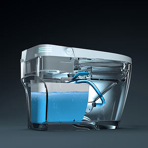 Toilette intelligente avec chasse d'eau intelligente, bidet, élément chauffant, eau chaude, nettoyage, siège <span class=keywords><strong>à</strong></span> fermeture douce, céramique, télécommande - Product Image 4