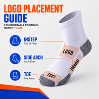 Chaussettes de course personnalisées en tricot unisexe, chaussettes de sport de basketball, chaussettes d'entraînement athlétique avec logo personnalisé