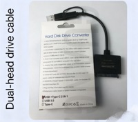 Câble convertisseur de disque dur SATA vers USB 3.0/Type-C, adaptateur 2-en-1, haute vitesse 5 Gbps, pour SSD/HDD SATA 2,5 pouces, Plug & Play