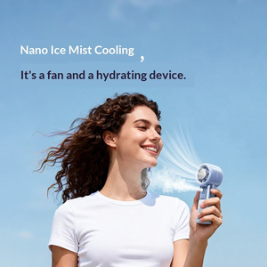 S25 New Handheld Spray <b>Small</b> Fan Usb Charging Large Wind Ice Digital Display Long Endurance Portable Outdoor Mini Fan - Product Image 5