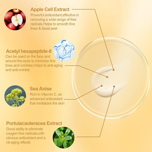 リンゴ細胞ペプチド濃縮血清カプセル夜の修復顔の皮膚活性化と深い栄養抗しわ - Product Image 4