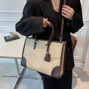 ¡Novedad de 2024! Bolsos de mano de cuero PU con patrón de cocodrilo para ir de compras a la moda, bolsos de mano con borla, bolso grande para mujer - Product Image 6