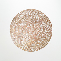 Design exquis, résistant à la chaleur, imperméable, PVC TUOTU, rond, 380 mm, set de table écologique pour table à manger et restaurant