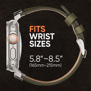 Suitisbest Luxury 49mm Correa <span class=keywords><strong>de</strong></span> reloj <span class=keywords><strong>de</strong></span> cuero genuino para <span class=keywords><strong>Apple</strong></span> <span class=keywords><strong>Watch</strong></span> Característica <span class=keywords><strong>ultra</strong></span> transpirable - Product Image 4