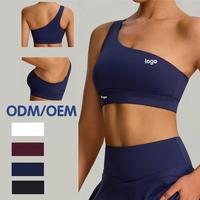 Soutien-gorge de sport asymétrique à une épaule, haute performance, séchage rapide, anti-choc, pour femme, idéal pour la course, la gym et les activités de plein air – Vente en gros