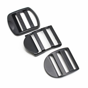 Hebilla de bloqueo de escalera de aleación de <span class=keywords><strong>Metal</strong></span> resistente negro mate personalizada, correa de ajuste, hebilla de escalera deslizante para correa de mochila, cinturón de 25mm - Product Image 1