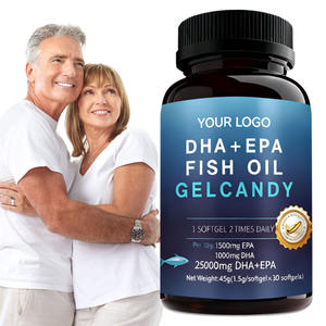 Private Label <span class=keywords><strong>OEM</strong></span> Magensaftresistente Natürliche Fischöl-Softgel-Kapseln 60 Stück 18% EPA 12% DHA Antioxidative Unterstützung für Herz-Kreislauf - Product Image 1