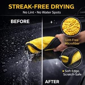 Kit de nettoyage de <span class=keywords><strong>voiture</strong></span> 9 pièces : Gant imperméable, brosses à double dureté, <span class=keywords><strong>brosse</strong></span> plate pour jantes et serviette absorbante - Product Image 5