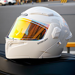 Nuevo <span class=keywords><strong>Casco</strong></span> <span class=keywords><strong>Integral</strong></span> PBRabbit con Doble Visera y Protección Solar, Cierre Doble D para Motocicleta/Vehículo Eléctrico, para Hombre y Mujer - Product Image 2