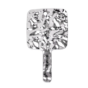 <b>Square</b> Handheld Cosmetic <b>Mirror</b> Electroplated Handle Portable Beauty <b>Mirror</b> For Makeup And Travel Use - Product Image 2