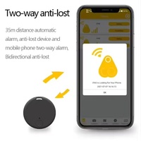 Traceur Bluetooth rond anti-perte intelligent avec alarme bidirectionnelle, rappel de sortie et localisateur pour animaux, sacs et clés