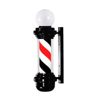 Ensemble de poteaux de barbier à LED de style moderne Vente en gros Salon de coiffure Clignotant Lumière de coiffure Tenture murale