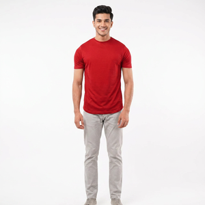 T-shirt unisexe pour homme, coupe slim, col rond, respirant, en spandex/coton, avec logo sur le devant, impression personnalisée, séchage rapide, OEM - Product Image 1