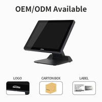 Terminal de point de vente à double écran GL-G150 ODM OEM 15,6 pouces, écran tactile capacitif, système d'exploitation Windows, Intel I5, garantie 1 an, 11,6 pouces, noir