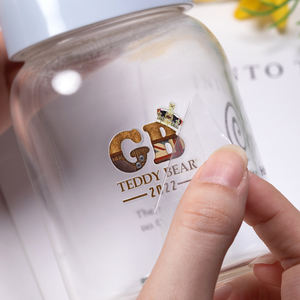 Autocollants ronds en papier laminé anti-contrefaçon personnalisés, étiquettes en feuille d'or rose pour <span class=keywords><strong>masques</strong></span> <span class=keywords><strong>chirurgicaux</strong></span>, emballages liquides - Product Image 6