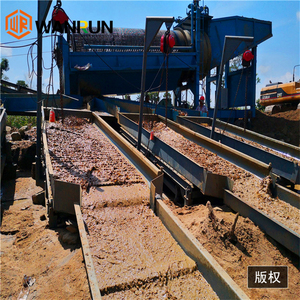 Planta de lavado de pantalla Trommel de oro móvil a gran escala, máquina separadora de minas de oro, planta de lavado Trommel de oro aluvial - Product Image 1