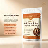 Thé pour la croissance des cheveux, marque privée OEM, mélange de plantes et d'herbes, 150 g, 30 portions, thé de beauté, fabrication en usine