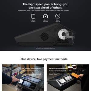 Sunmi D2 Mini toàn bộ bán 10.1 ''Màn hình cảm ứng 58 Mét Máy in nhiệt NFC Reader VFD hiển thị tất cả trong một thủ quỹ Android POS thiết bị đầu cuối - Product Image 6