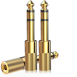 Adattatore per cuffie stereo da 6,35 mm maschio a 3,5 mm femmina, adattatore <span class=keywords><strong>jack</strong></span> audio per cavi ausiliari - Product Image 1